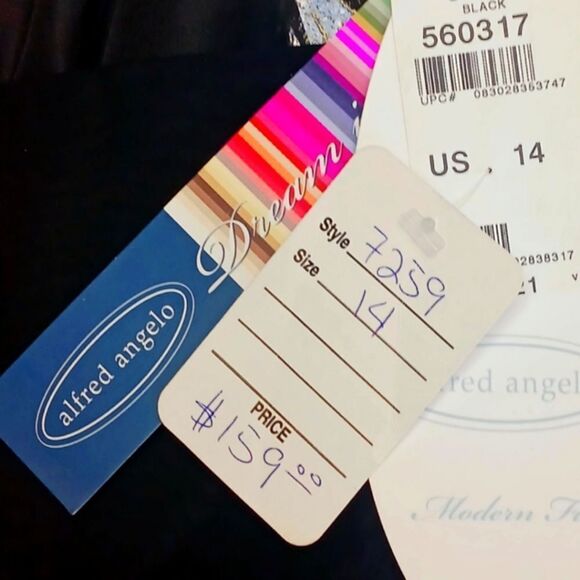 ALFRED ANGELO Women's New Cute Sleeveless Mini Black Prom Dress. - Picture 8 of 9